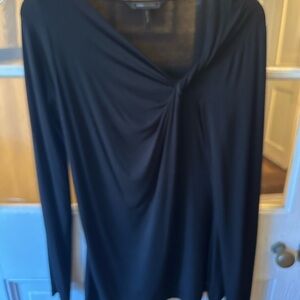 BCBGMaxAzria Black Draped Blouse/sweater